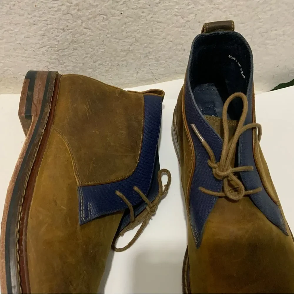 Cole Haan C20149 Mens size 9 Cambridge Chukka Brown leather Boots